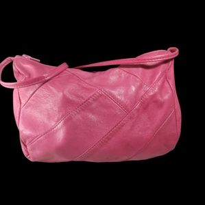 AMAZING VINTAGE Fuschia Patchwork Leather Bag Crossbody